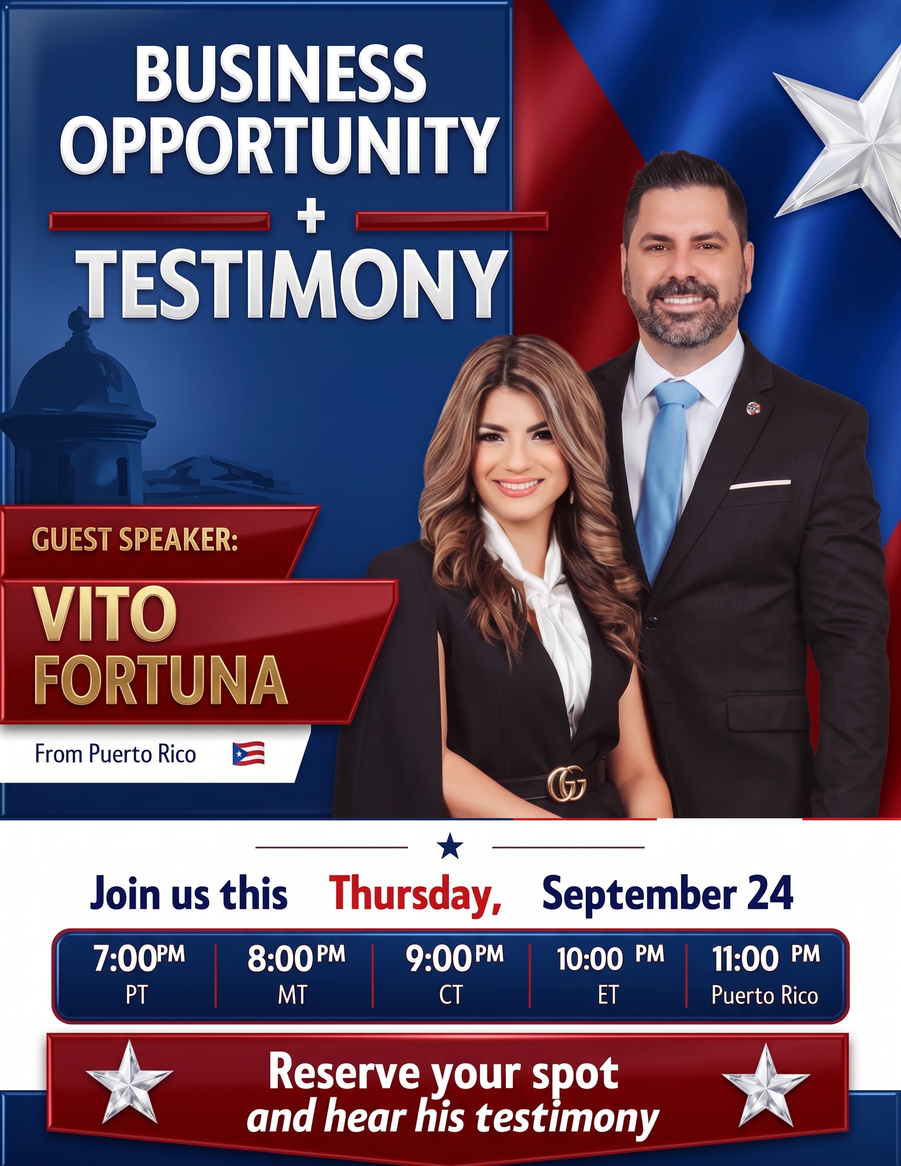Business Opportunity + Testimony